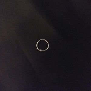 Stirling silver cartilage piercing ring
